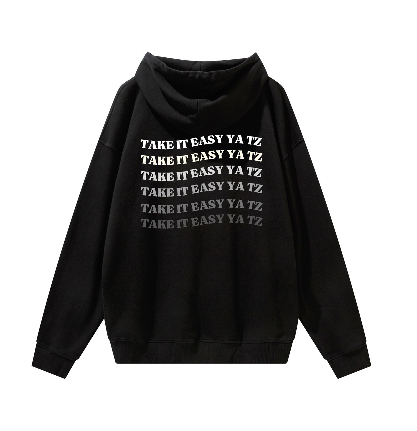 UNISEX OVERSIZED HOODIE - BLACK TAKE IT EZ